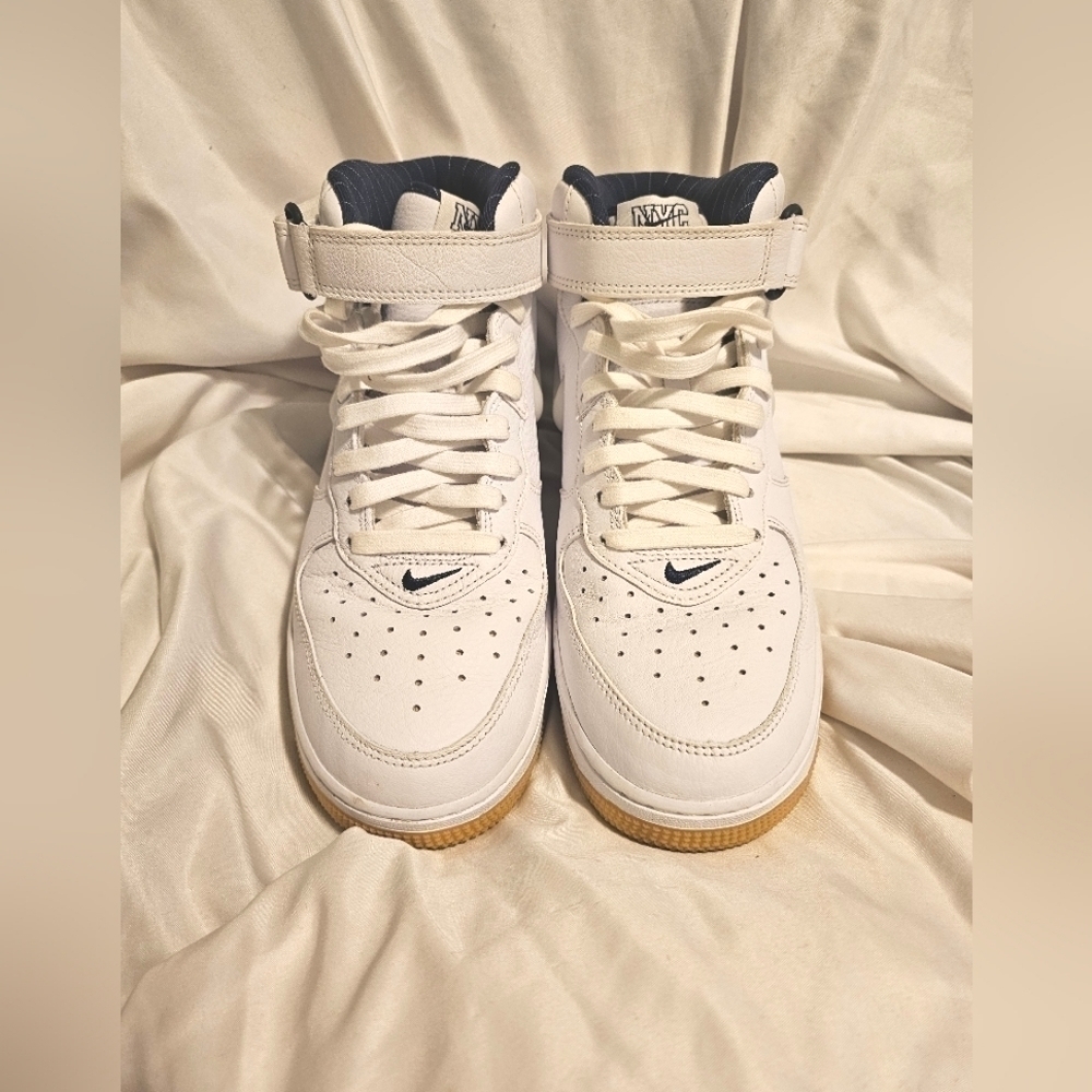 Nike Air Force 1 Mid QS Jewel NYC White Navy - Picture 3 of 7